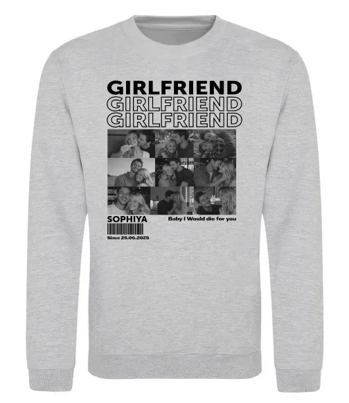 Світшот Girlfriend Сірий меланж фото