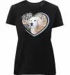 Жіноча преміум футболка I love my dog Чорний фото