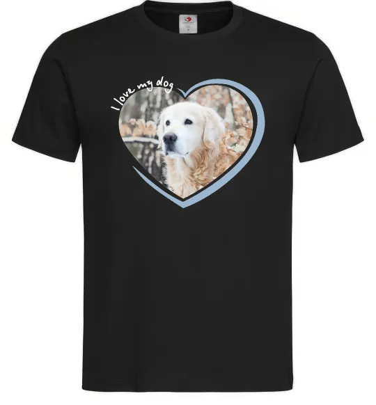 Чоловіча футболка I love my dog Чорний фото