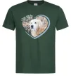 Чоловіча футболка I love my dog Темно-зелений фото