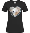 Жіноча футболка I love my dog Чорний фото