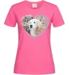 Жіноча футболка I love my dog Яскраво-рожевий фото