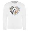 Світшот I love my dog Білий фото