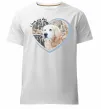 Чоловіча преміум футболка I love my dog Білий фото