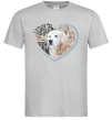 Чоловіча футболка I love my dog Сірий фото