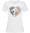 Жіноча футболка I love my dog Білий фото