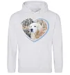 Жіноча толстовка (худі) I love my dog Сірий меланж фото