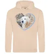 Жіноча толстовка (худі) I love my dog Пісочний фото