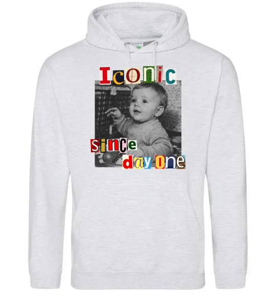Жіноча толстовка (худі) Iconic since day one Сірий меланж фото