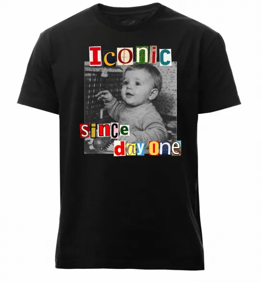 Чоловіча преміум футболка Iconic since day one Чорний фото
