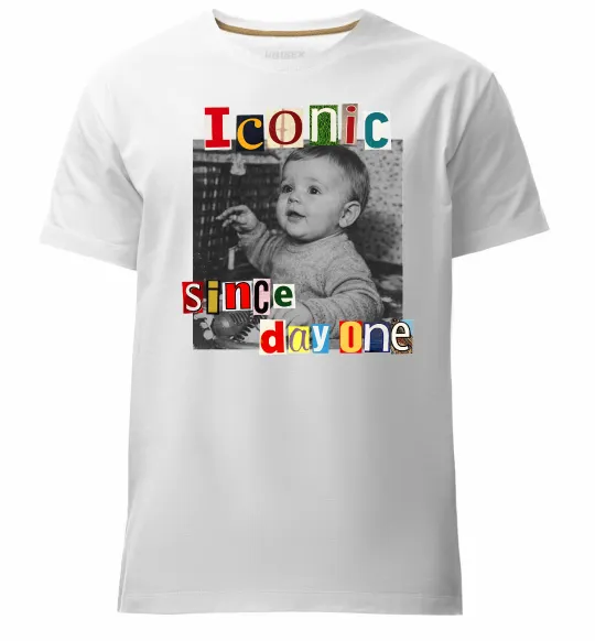 Чоловіча преміум футболка Iconic since day one Білий фото