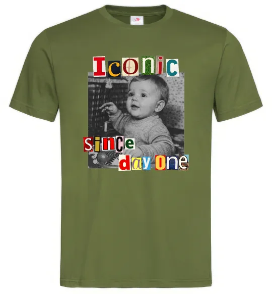 Чоловіча футболка Iconic since day one Оливковий фото