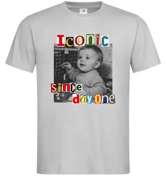 Чоловіча футболка Iconic since day one Сірий фото