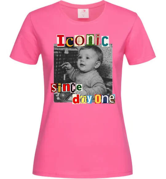 Жіноча футболка Iconic since day one Яскраво-рожевий фото