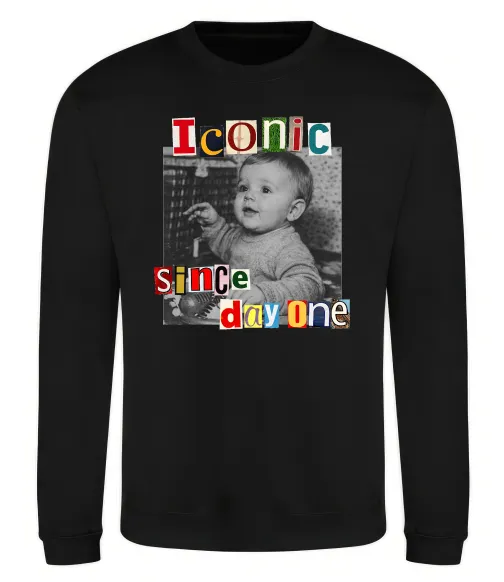 Світшот Iconic since day one Чорний фото