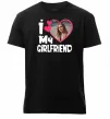 Чоловіча преміум футболка I love my girlfriend photo Чорний фото
