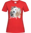Жіноча футболка Фото тваринки з ім'ям Червоний фото