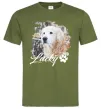 Чоловіча футболка Фото тваринки з ім'ям Оливковий фото
