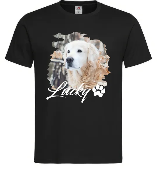 Чоловіча футболка Фото тваринки з ім'ям Чорний фото