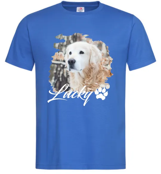 Чоловіча футболка Фото тваринки з ім'ям Яскраво-синій фото