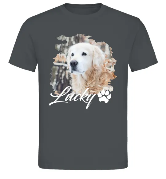 Чоловіча футболка Фото тваринки з ім'ям Графіт фото