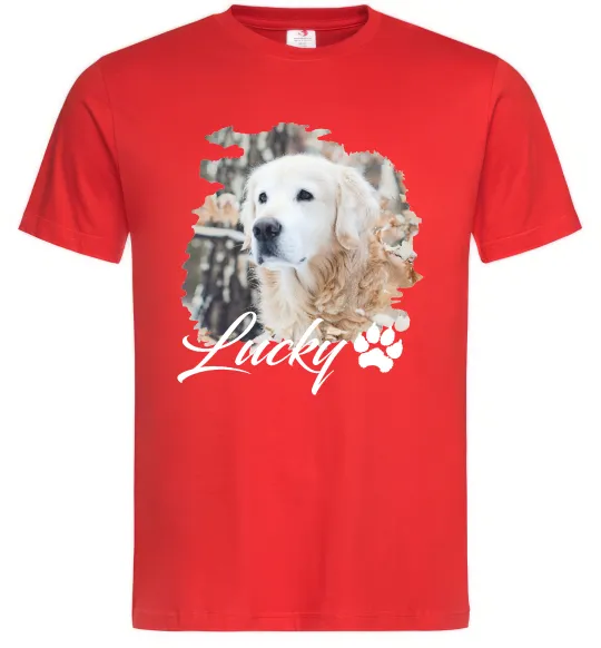 Чоловіча футболка Фото тваринки з ім'ям Червоний фото
