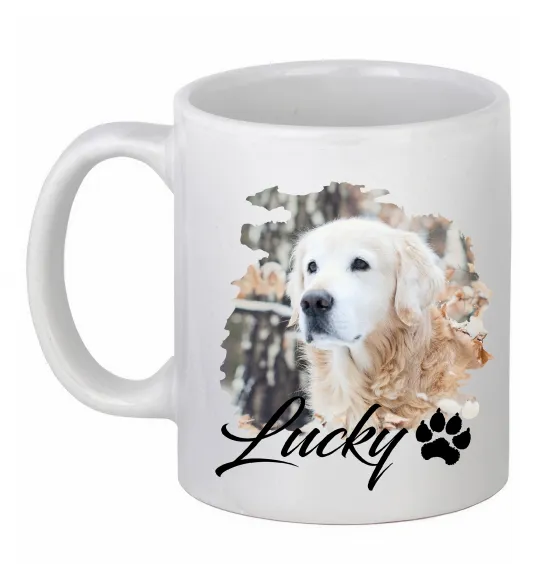 Чашка керамічна Фото тваринки з ім'ям Білий фото
