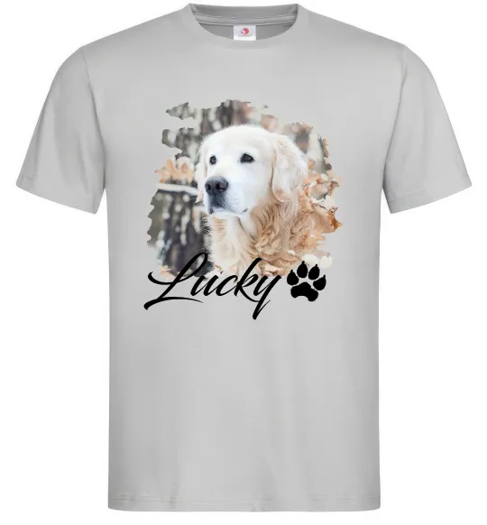 Чоловіча футболка Фото тваринки з ім'ям Сірий фото