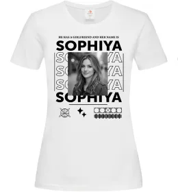 Женская футболка Girlfriend name Белый фото