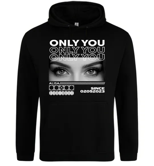 Чоловіча толстовка (худі) Only you eyes Чорний фото