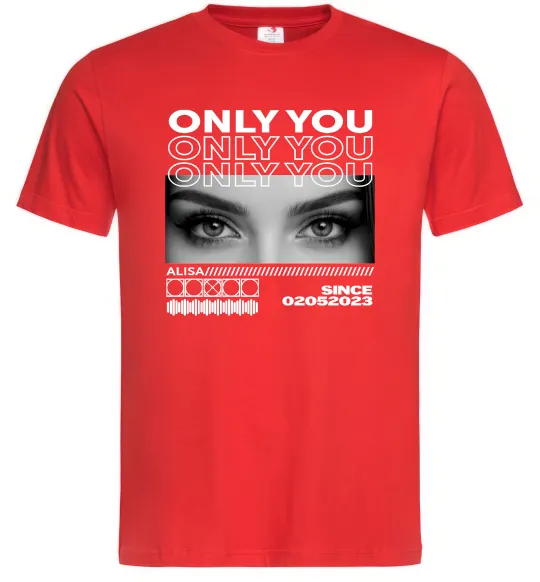 Чоловіча футболка Only you eyes Червоний фото