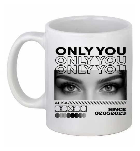 Чашка керамічна Only you eyes Білий фото