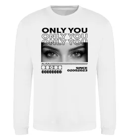 Свитшот Only you eyes Белый фото