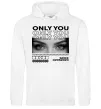 Чоловіча толстовка (худі) Only you eyes Білий фото