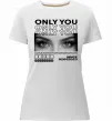 Жіноча преміум футболка Only you eyes Білий фото