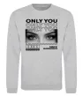 Світшот Only you eyes Сірий меланж фото