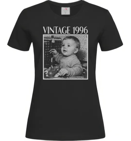 Женская футболка Vintage Дитяче фото Черный фото