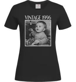 Женская футболка Vintage Дитяче фото Черный фото