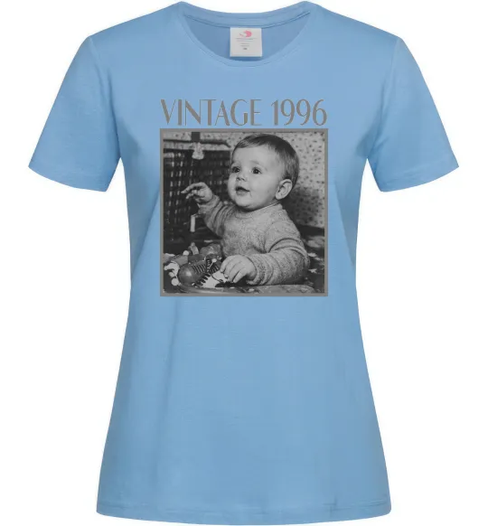 Женская футболка Vintage Дитяче фото Голубой фото