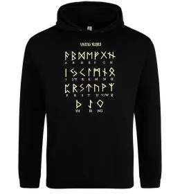 Жіноча толстовка (худі) Viking runes Чорний фото