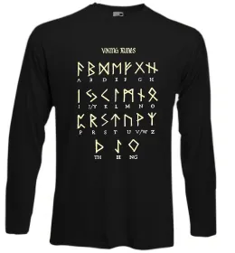 Лонгслив Viking runes Черный фото