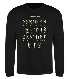 Світшот Viking runes Чорний фото