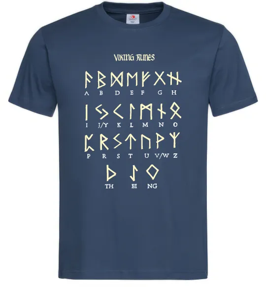 Чоловіча футболка Viking runes Темно-синій фото
