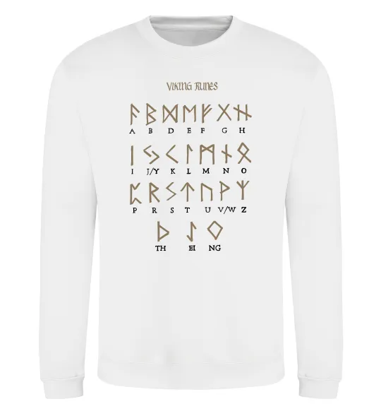Світшот Viking runes Білий фото