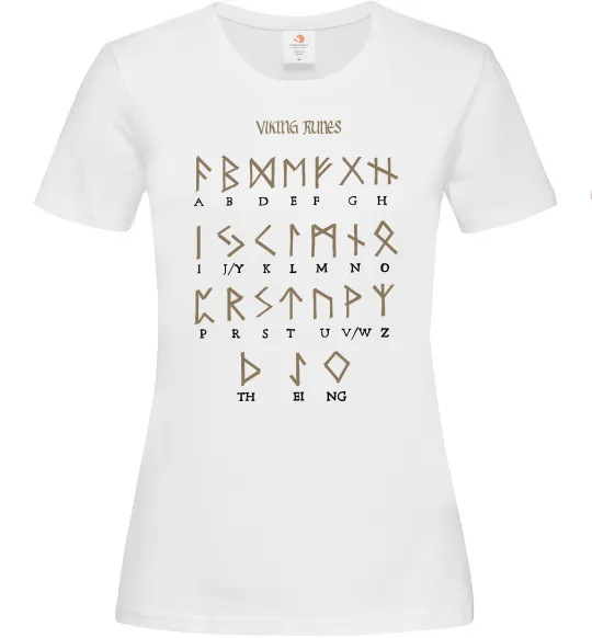 Женская футболка Viking runes Белый фото