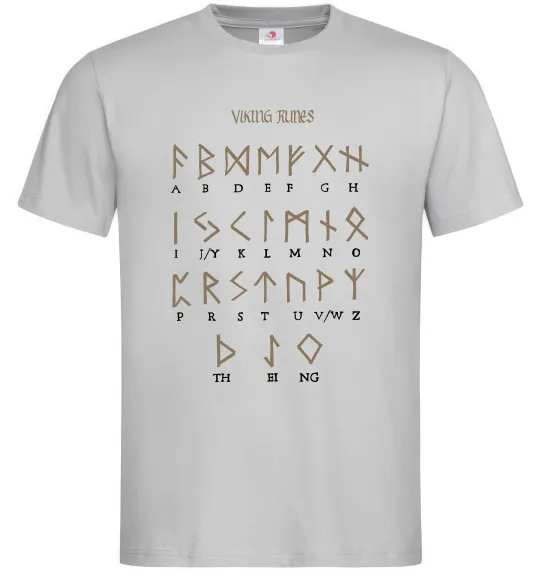 Чоловіча футболка Viking runes Сірий фото