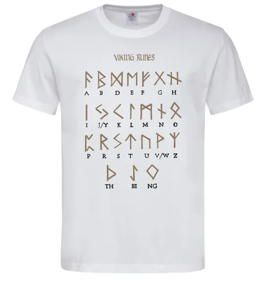 Чоловіча футболка Viking runes Білий фото