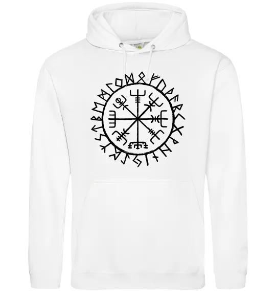 Мужская толстовка (худи) Вегвізир Белый фото