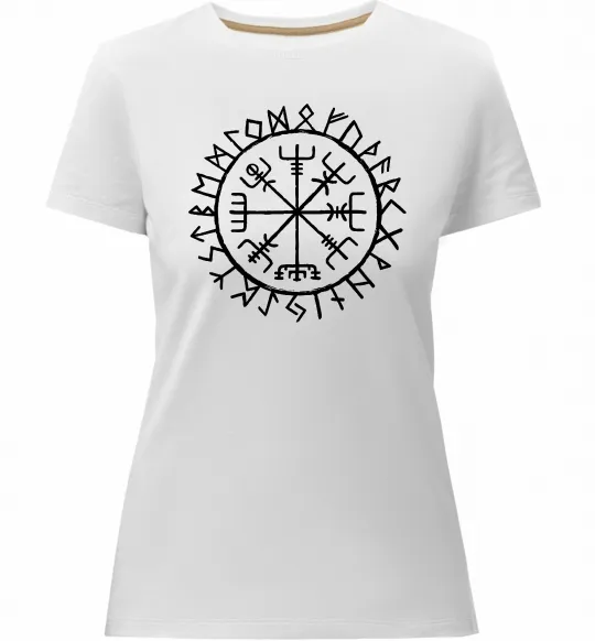 Женская премиум футболка Вегвізир Белый фото