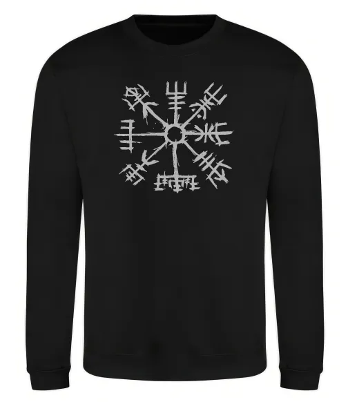 Світшот Компас вікінгів Чорний фото